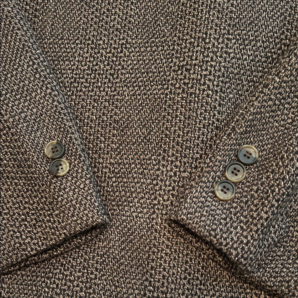 Men's Brown Textured Sport Coat - Tailored Single-Breasted Blazer - Picture 5 of 15